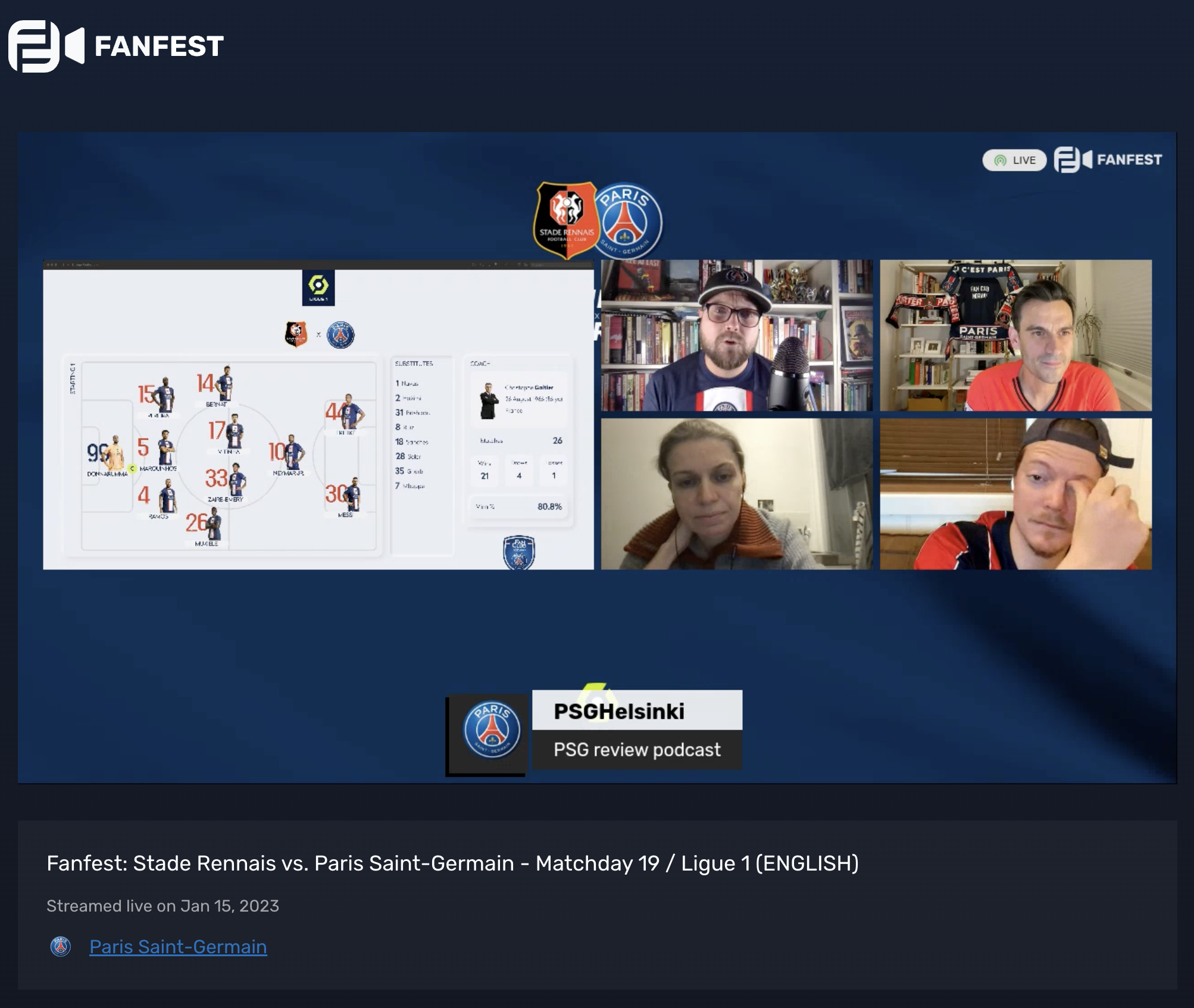 FanFest 2.0 platform — real-time fan events interface