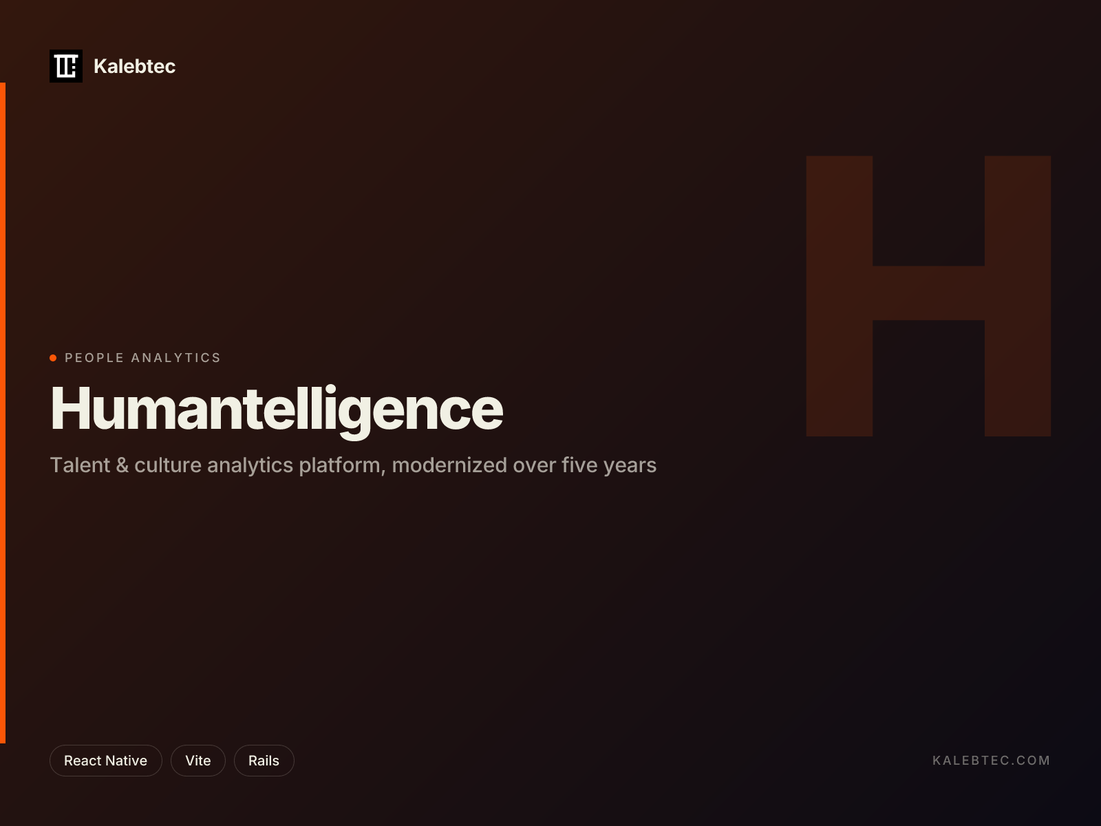 Humantelligence project card — people-analytics platform modernization